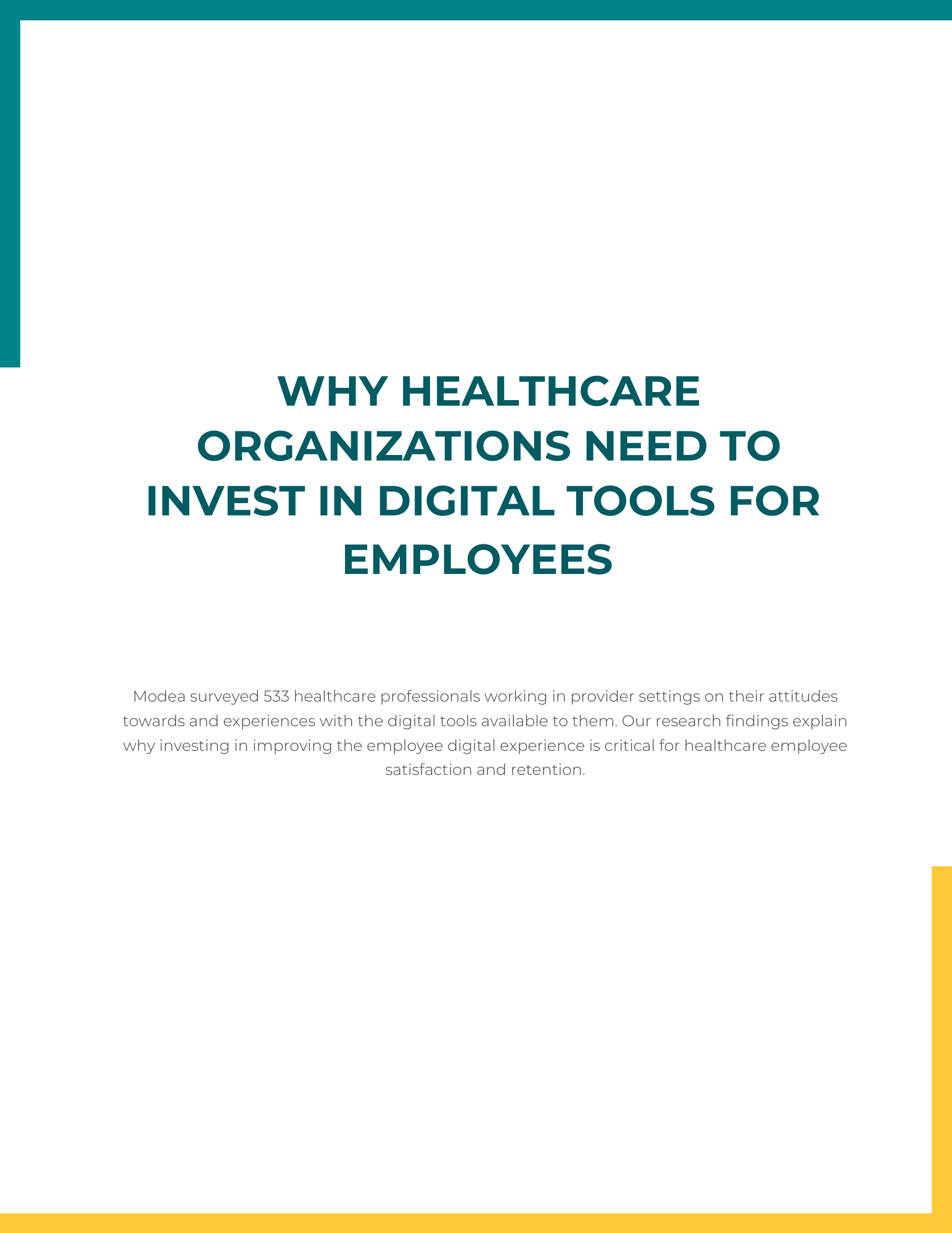 why healthcare organizations need to invest in digital tools white paper