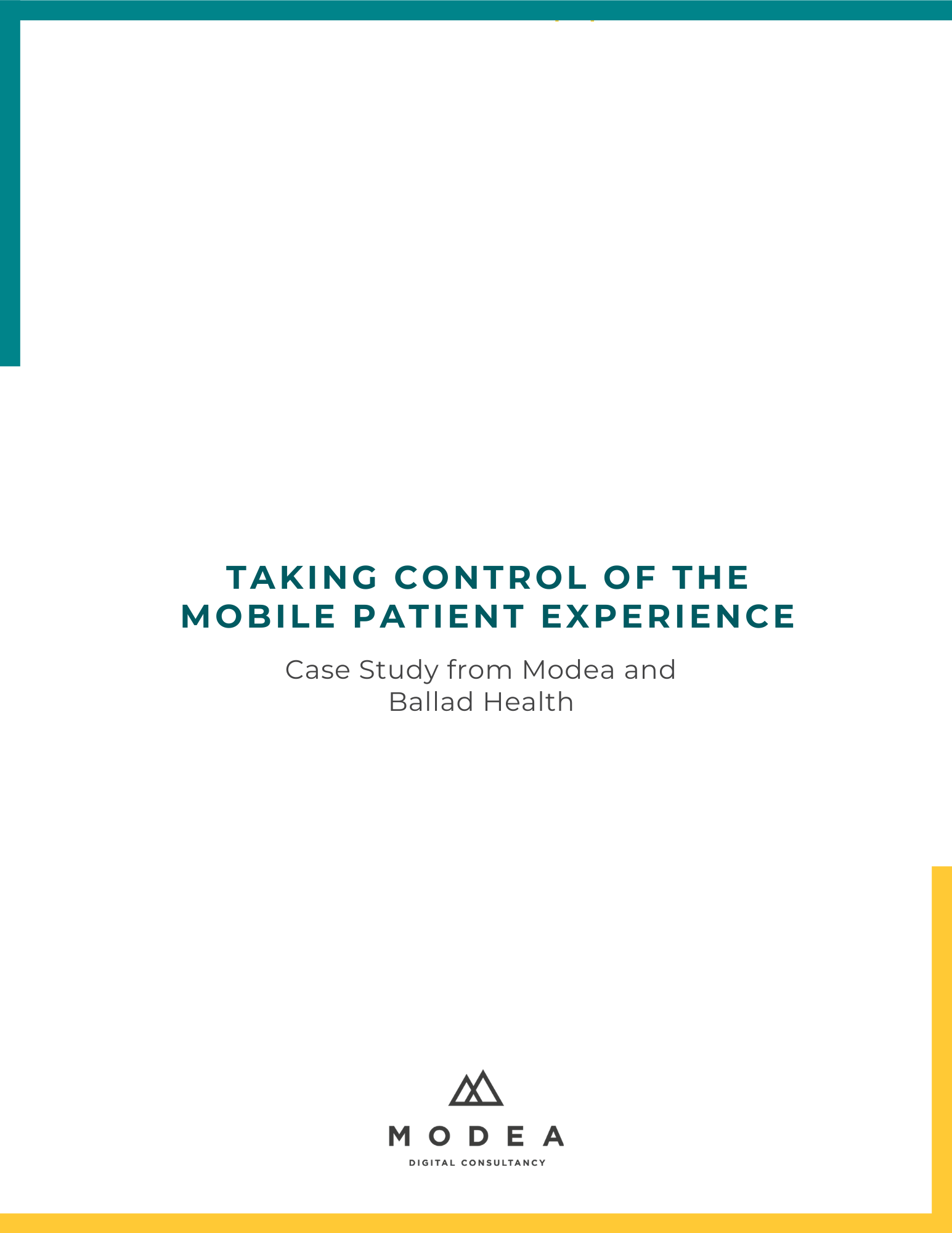 taking control of the patient experience white paper