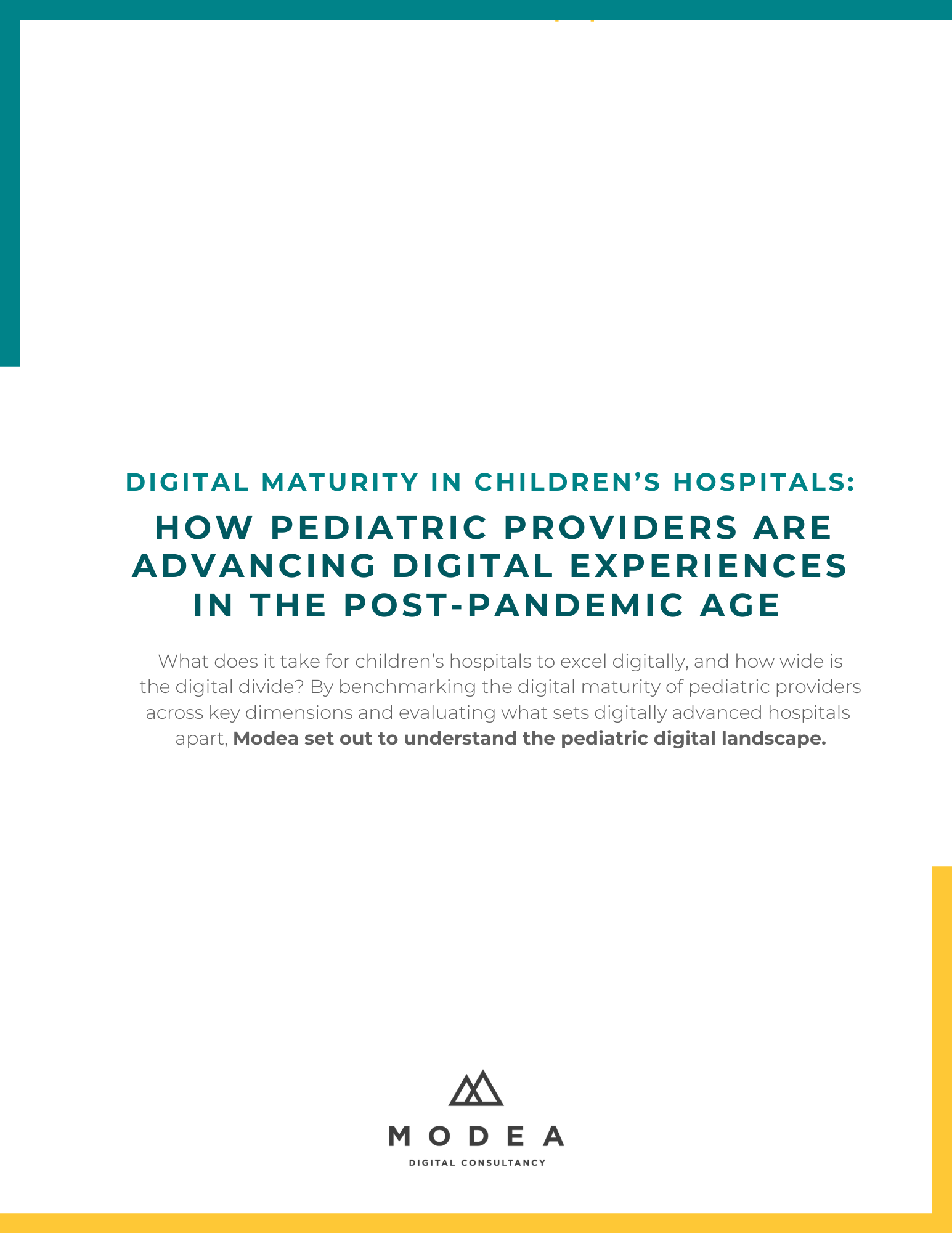 children's hospitals digital maturity white paper